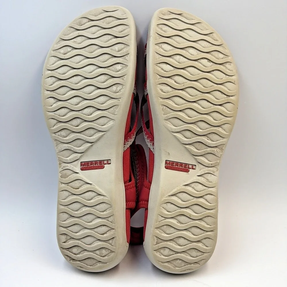 Merrell Red Chili District Muri Lattice Strap Sandals Outdoors Comfort Womens 11